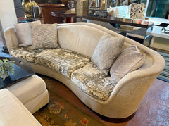Caracole Sofa Pale Gray Velvet Fabric, Sku 03390