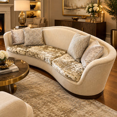 Caracole Sofa Pale Gray Velvet Fabric, Sku 03390