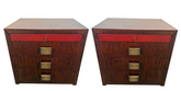 Pair of Bolier & Co. Decca Home Chest of Drawers/Nightstands, Red Drawer, Sku: 033235