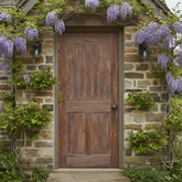 Solid Pine Door, Pickled Finish & Arch Detail, Hardware, Sku: 033403