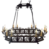 Arte De Mexico Wrought Iron Chandelier, Extra Large, Sku 033430