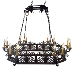 Arte De Mexico Wrought Iron Chandelier, Extra Large, Sku 033430