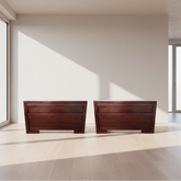 Pair of Wood Night Stands, Bedside Tables, Contemporary Style, Sku: 032815