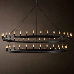 Restoration Hardware Camino Vintage Iron Candelabra 2 Tier Chandelier, Sku: 033615