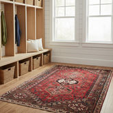 Persian Wool Rug, Hand Knotted, Rust Brown and Taupe, Sku 033462