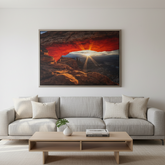 San Sawusch "Morning Glory" at Mesa Arch, Framed Digital Photograph on Canvas, Sku: 033453