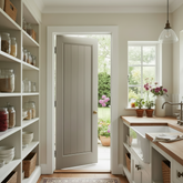 Door with Hardware, Notty Alder, Grey Wash, Sku: 033658