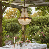 Regency Style Crystal Basket Chandelier, 1950's - 1960's, SKU 033708
