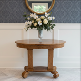 Antique American Empire Tiger Oak Parlor Table, Sku 033716