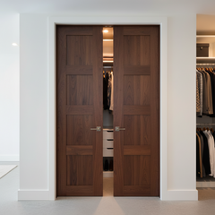 Custom Made Set of Engineered Walnut Doors in Various Sizes, Sku 033723