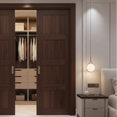 Custom Made Set of Engineered Walnut Doors in Various Sizes, Sku 033723