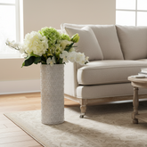 Umbrella Stand or Floor Vase with Silk Flowers, Sku 033789