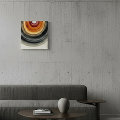 Original Painting "Rainbow" by Sunny Gibbons, Mixed Media on Wood Panel 2026, Signed, Sku 033808