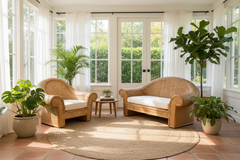 Vintage Bamboo & Rattan Chair, Sku 032657