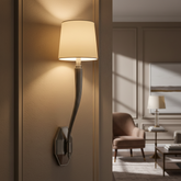 Chapman and Meyers Silver Tone Wall Sconce with Paper Shade, Sku 033879