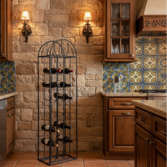 Arch Top Wine Rack Crafted from Steel, Sku 033906