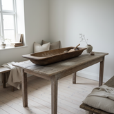 Antique Dough Trough Handcrafted with Paddle Like Handles, Sku 033910