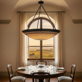 Hilliard Brand Mosaic Stained Glass Bowl Chandelier, Extra Large, Sku 033954
