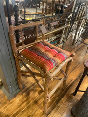 Set of Three Stick Built Barstools, Rustic