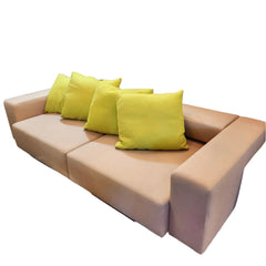 Sofa Sleeper, Wool Crepe Soft Beige Color, Contemporary Style