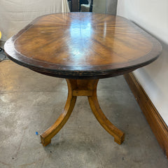 Oval Dining Table w/ Brass Inlay Star, Sku 033092