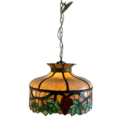 Tiffany Inspired Leaded Glass Hanging Light Fixture , Sku 034045