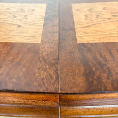 Antique Game Table, Parquet Burled Walnut & White Oak, Sku 033606