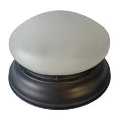Flush Mount Frosted Glass Gunmetal Finish Light Fixture, Sku 032683