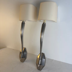 Chapman and Meyers Silver Tone Wall Sconce with Paper Shade, Sku 033879