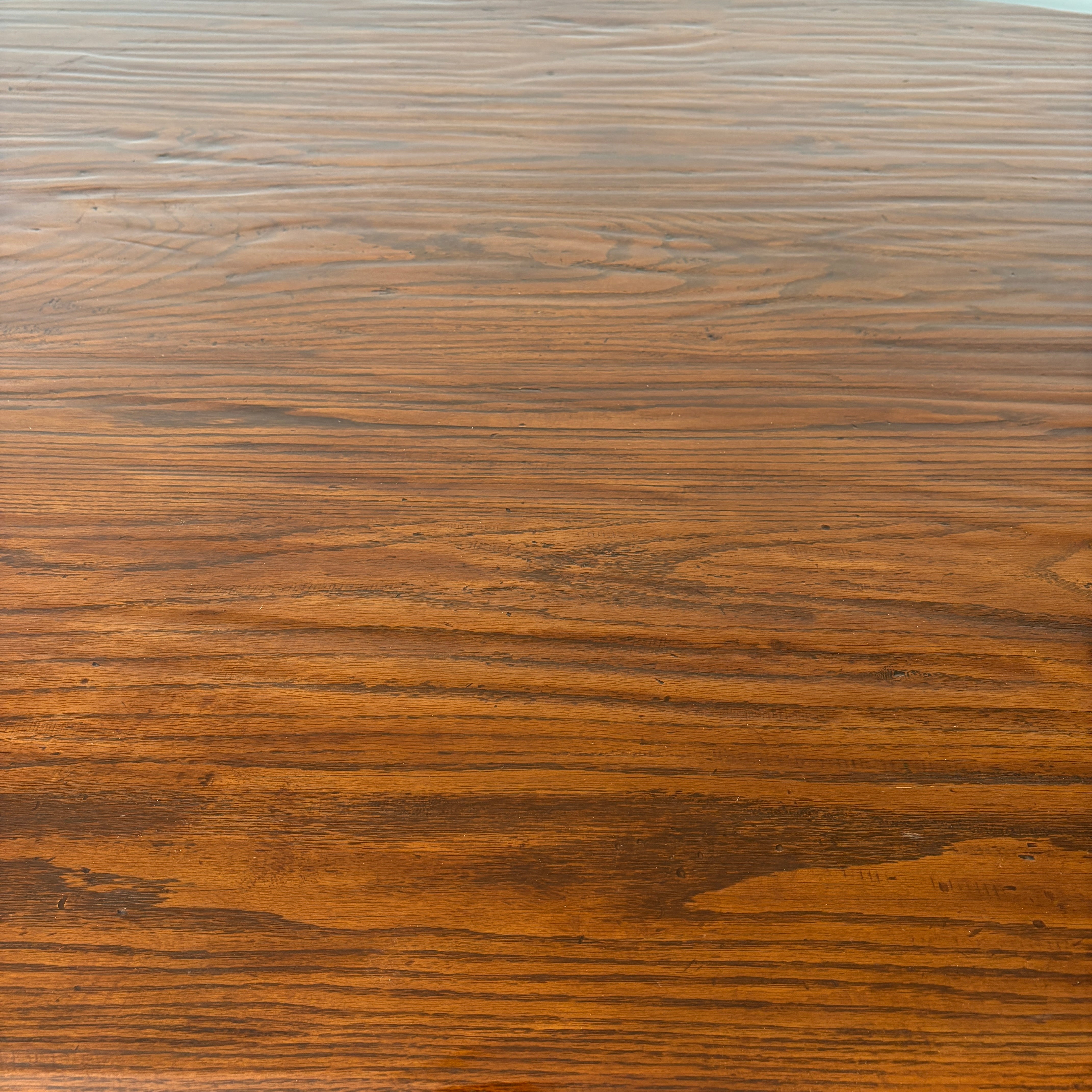 Oval Oak Dining Table, Black Iron Detail, 2 Drawers on Both Ends, SKU: 033095