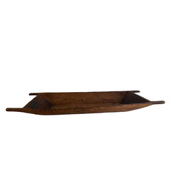 Vintage Wood Dough Trough with Metal Patch and Peg Handles, Sku 033908
