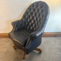 Hancock & Moore Black Leather Executive Desk Chair, Sku 033710