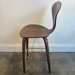 Set of 4 Cherner Bent Wood Walnut Counter Height Stools, Sku 033928