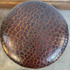 Faux Antler Footstool with Embossed Leather or Faux Leather Cushion, Sku: 033699
