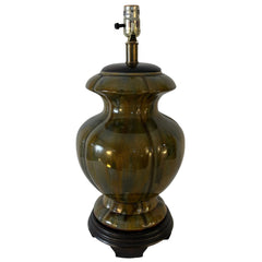 "Frederick Cooper" Design Table Lamp with Olive Green Crackle Glaze Sku 033548