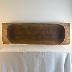 Antique Dough Trough Handcrafted with Paddle Like Handles, Sku 033910