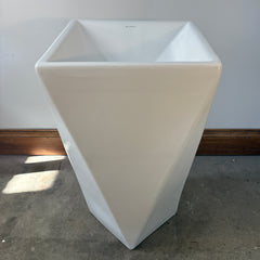 Swiss Madison 8-Sided Modern Pedestal Sink, White, Sku 033364