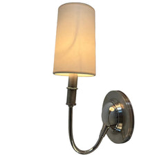 Visual Comfort "Elkins" Single Arm Wall Sconce in Silver Tones, Paper Shade, Sku: 033698
