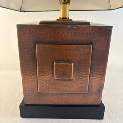 Table Lamp with Dimpled Copper Base, Sku 033860