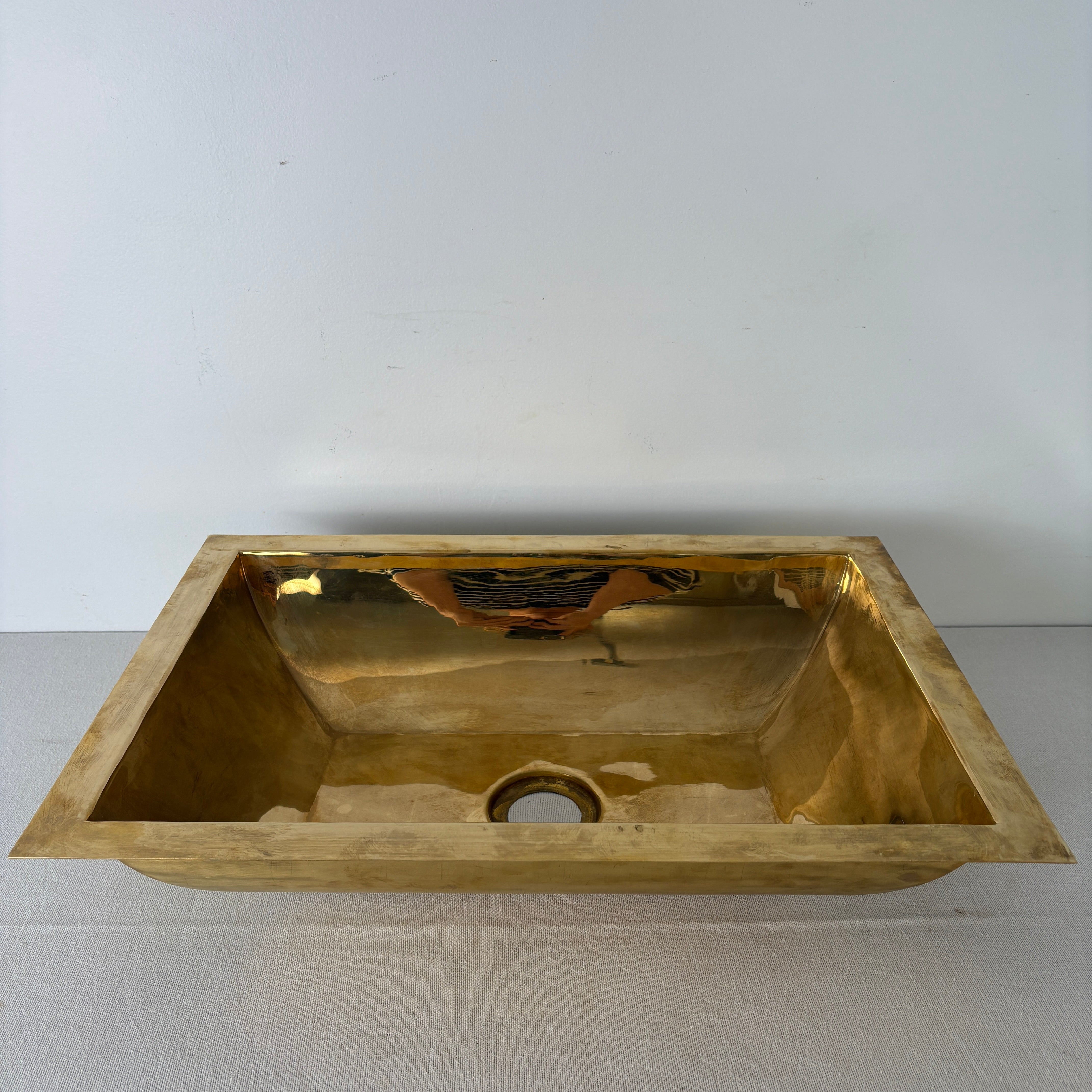 Brass Sink, Rectangular, Sku 033001