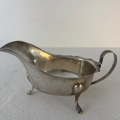 Antique Viners Sheffield Sterling Silver Gravy Boat, Sku 033376