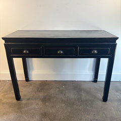 19th Century Qing Dynasty Black Lacquered Asian Scholar's Desk/Console, Sku 033999
