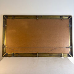 Beveled Mirror with Triple Edge Bright Brass Frame, Sku 033946
