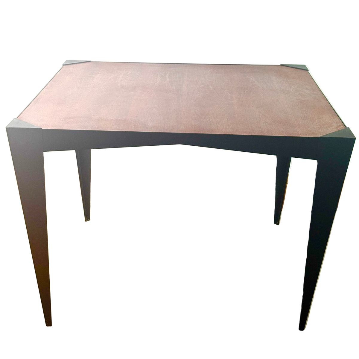 Square Steel Table with Wood Top, Industrial Style, Sku 033025