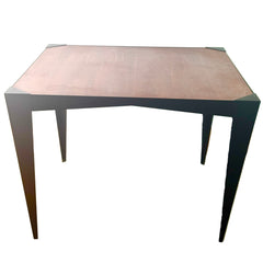 Square Steel Table with Wood Top, Industrial Style, Sku 033025