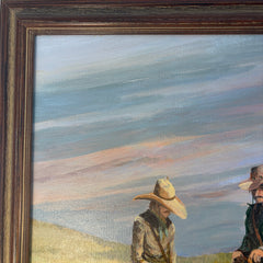 Original Acrylic on Canvas Signed by Artist, Kuhn Described as Cowboy Down, Sku 033450