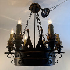 French Gothic Style Crown Motif Chandelier, Sku 033786