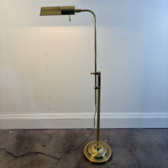 Polished Brass Adjustable Height Pharmacy Style Floor Lamp, Sku 034110