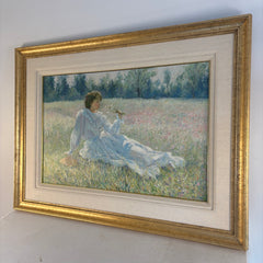 Original Framed & Matted Oil Painting by Miriam Briks "Wild Meadows", Sku 033991