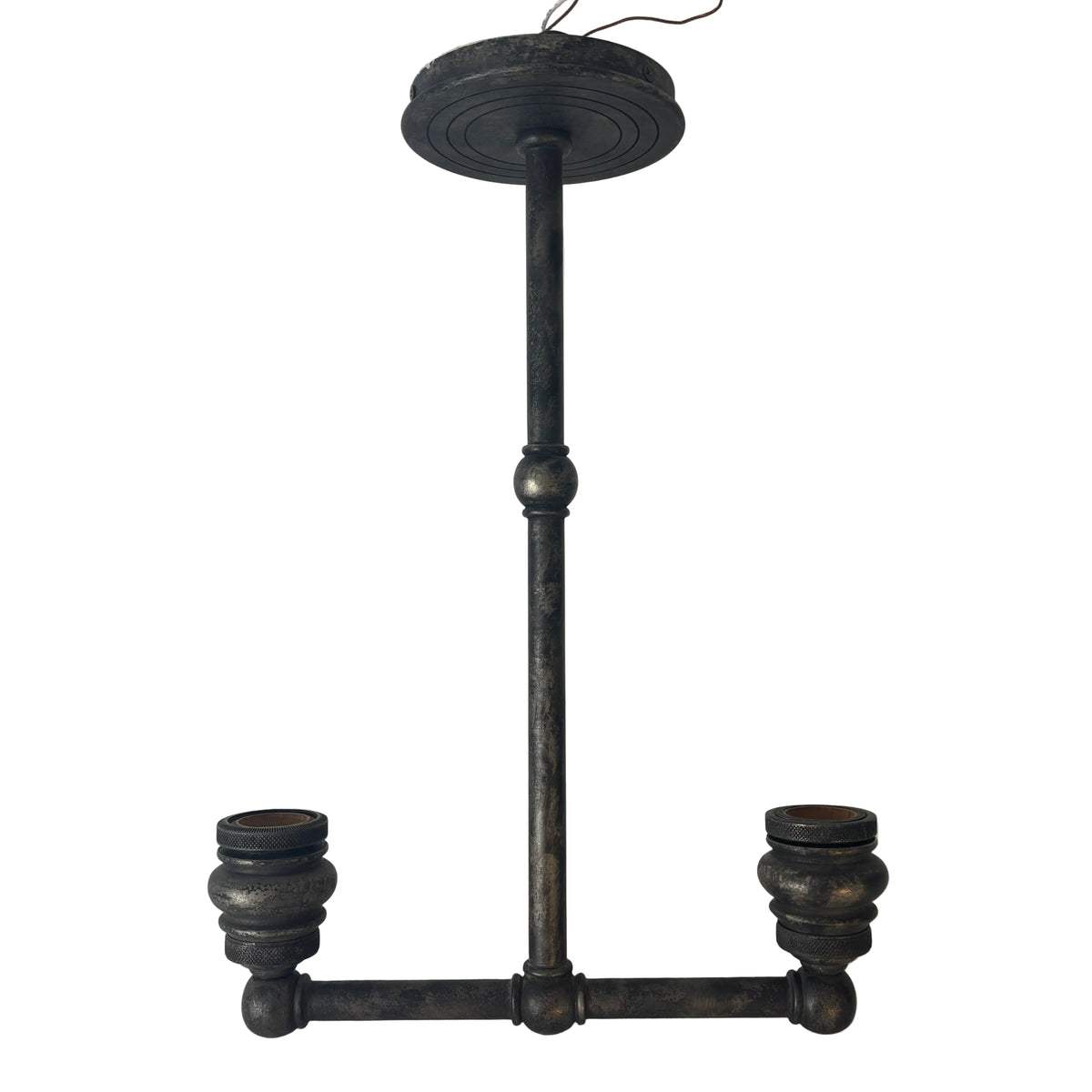 BZ Visual Comfort Ceiling Mount Double Arm Fixture Gunmetal Finish, Sku 033326